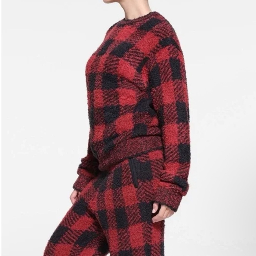 Skims Buffalo Red and Black Plaid Pajama-Sleepwear set NWOT Large/XL